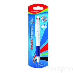 Długopis automatyczny szkolny kulkowy 4 kolory dla dzieci Keyroad