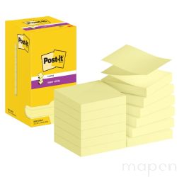 Karteczki samoprzylepne POST-IT Super sticky Z-Notes (R330-12SS-CY), 76x76mm, 12x90 kart., żółte