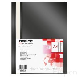Skoroszyt OFFICE PRODUCTS, PP, A4, miękki (25szt), 100/170mikr., Czarny