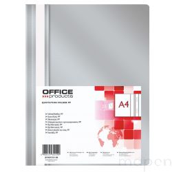 Skoroszyt OFFICE PRODUCTS, PP, A4, miękki (25szt), 100/170mikr., Szary