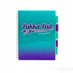 KołoZeszyt Pukka Pad Project Book, A4 , w kratkę, 100k, 5 przekładek, Neon Niebieska