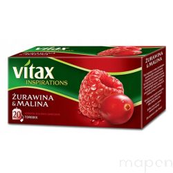 Herbata VITAX żurawina z maliną 20 torebek